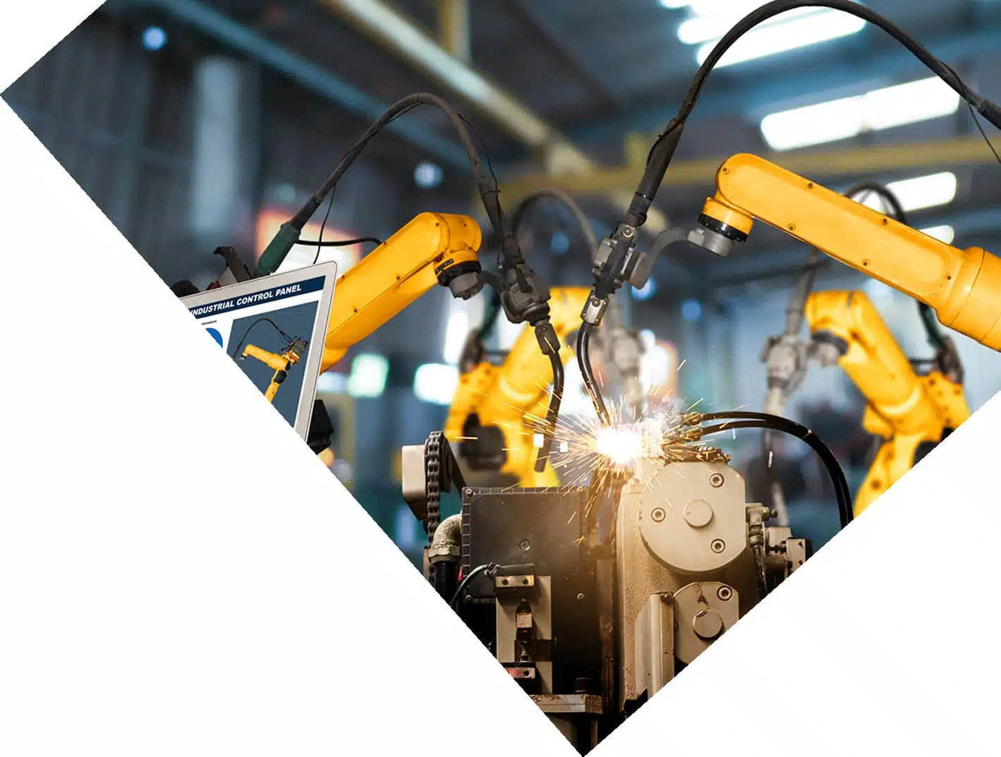 Smart industry robot arms for digital factory production technology